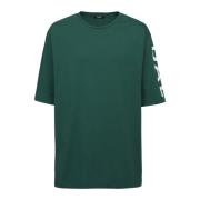 Balmain Oversized ekodesignerad bomullst-shirt med logotryck Green, He...