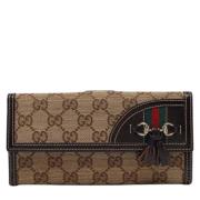 Gucci Vintage Pre-owned Laeder plnbcker Beige, Dam