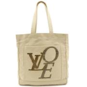 Louis Vuitton Vintage Pre-owned Canvas louis-vuitton-vskor Beige, Dam