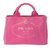 Prada Vintage Pre-owned Canvas prada-vskor Pink, Dam