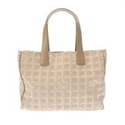 Chanel Vintage Pre-owned Nylon chanel-vskor Beige, Dam