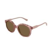 Chloé Rosa Brun Solglasögon Cc0019S 002 Pink, Dam