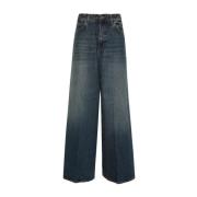 Haikure Boyfit Over Jeans Blue, Dam