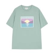 Maison Kitsuné Sunset Postcard T-shirt Green, Herr