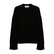 The Attico Round-neck Knitwear Black, Dam