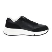 Armani Exchange Svarta Herrsneakers Logodesign Black, Herr