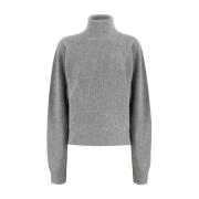 Fabiana Filippi Stickad Turtleneck Tröja Gray, Dam