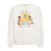 Casablanca Musik Studio Sweatshirt Multifärgad Ribbad White, Herr