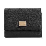 Dolce & Gabbana Klassisk French Flap Wallet Black, Dam