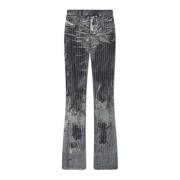 Diesel Byxor med P-Retty print Black, Dam