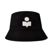 Isabel Marant Broderad Logobucket Hat Svart/Ecru Black, Dam