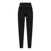 Lacoste Leggings med logopatch Black, Dam