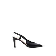 Parallele Svarta läder slingback klackar Vicente Black, Dam