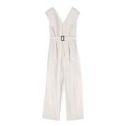 Motivi Elegant Jumpsuit med Bälte White, Dam