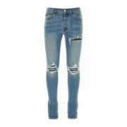 Amiri Stretch Denim Jeans Blue, Herr