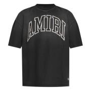 Amiri Svart Crewneck Patch T-shirts och Polos Black, Herr