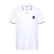 Stone Island Randig Pikétröja Vit White, Herr