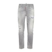 Dsquared2 Grå Distressed Skinny Jeans Gray, Herr