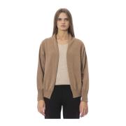 Baldinini Trendig Cardigan med Metall Monogram Beige, Dam