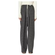 Plan C Oversized Wool Trousers Black, Dam