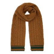 Gallo Gult Aran-stickat ullhalsduk Yellow, Unisex