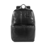 Piquadro Svart herr bucket bag ryggsäck Black, Herr