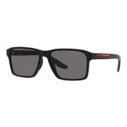 Prada Linea Rossa Solglasögon Rubber Black/Dark Grey Black, Herr