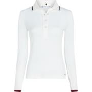 Tommy Hilfiger Slim Polo i Vitt White, Dam