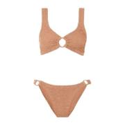 Hunza G Vintage Ring-Detalj Bikini Brown, Dam