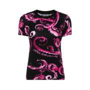 Versace Jeans Couture Chromo Couture T-shirt Svart Fuchsia Print Multi...