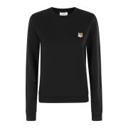 Maison Kitsuné Fox Head Patch Sweatshirt Black, Dam