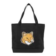 Maison Kitsuné Stilren Fox Head Tote Bag Black, Dam