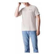 Champion Broderad långärmad T-shirt Beige, Herr