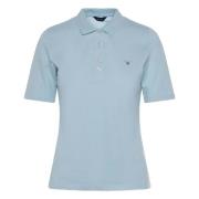 Gant Original Lss Pique Short Sleeve Polo Blue, Dam