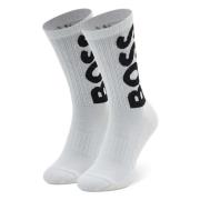 Hugo Boss Qs Rib Logo Cc Strumpor White, Herr