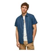 Pepe Jeans Short Sleeve Shirts Blue, Herr