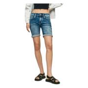 Pepe Jeans Denim Shorts Blue, Dam