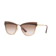 Prada Kattöga Solglasögon UV-filter Metall Beige, Dam