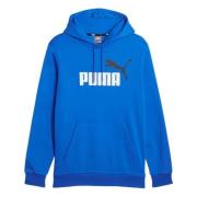 Puma Ess+ 2 Col Big Logo Hoodie Blue, Herr