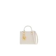 Carolina Herrera Duchess Baobab Läder Väska Charm White, Dam