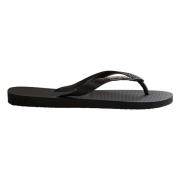 Havaianas Hav. Logo Metallic 41/42 Flip-flops Black, Dam