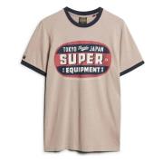 Superdry Ringer Workwear Graphic T-shirt Pink, Herr