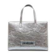 Love Moschino Silver Handväska Aw24 Gray, Dam