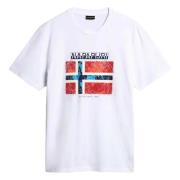 Napapijri S-Guiro Tee T-shirt White, Herr