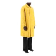 Maison Margiela Trench Coat i slitna effekter belagd bomull Yellow, He...