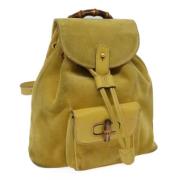 Gucci Vintage Pre-owned Mocka axelremsvskor Yellow, Dam