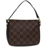 Louis Vuitton Vintage Pre-owned Canvas axelremsvskor Brown, Dam