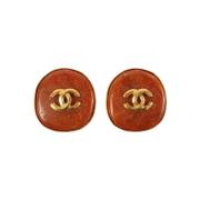 Chanel Vintage Pre-owned Guld rhngen Brown, Dam