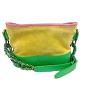 Chanel Vintage Pre-owned Laeder axelremsvskor Green, Dam