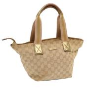 Gucci Vintage Pre-owned Canvas handvskor Beige, Dam